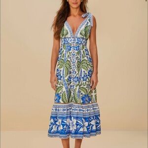 Farm Rio Off White Tropicance Dress